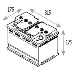 Batterie AutoPower 12V - 80AH - 740A - Référence. A80-LB4